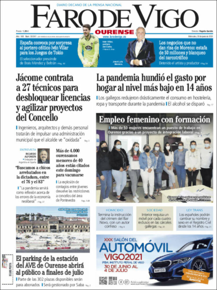 Portada de El Faro de Vigo - Ourense (Espa&ntilde;a)