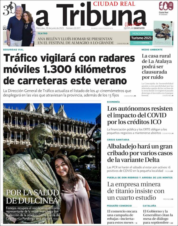 Portada de La Tribuna de Ciudad Real (Espa&ntilde;a)