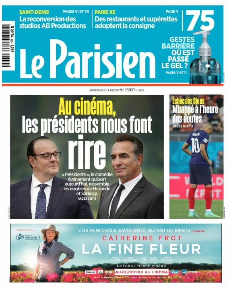Portada de Le Parisien (Francia)