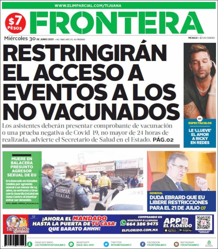 Portada de Frontera (M&eacute;xico)