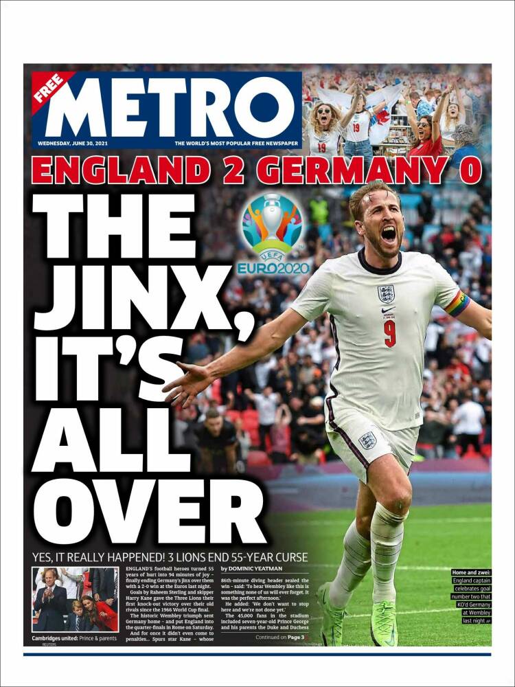 Portada de Metro (Reino Unido)