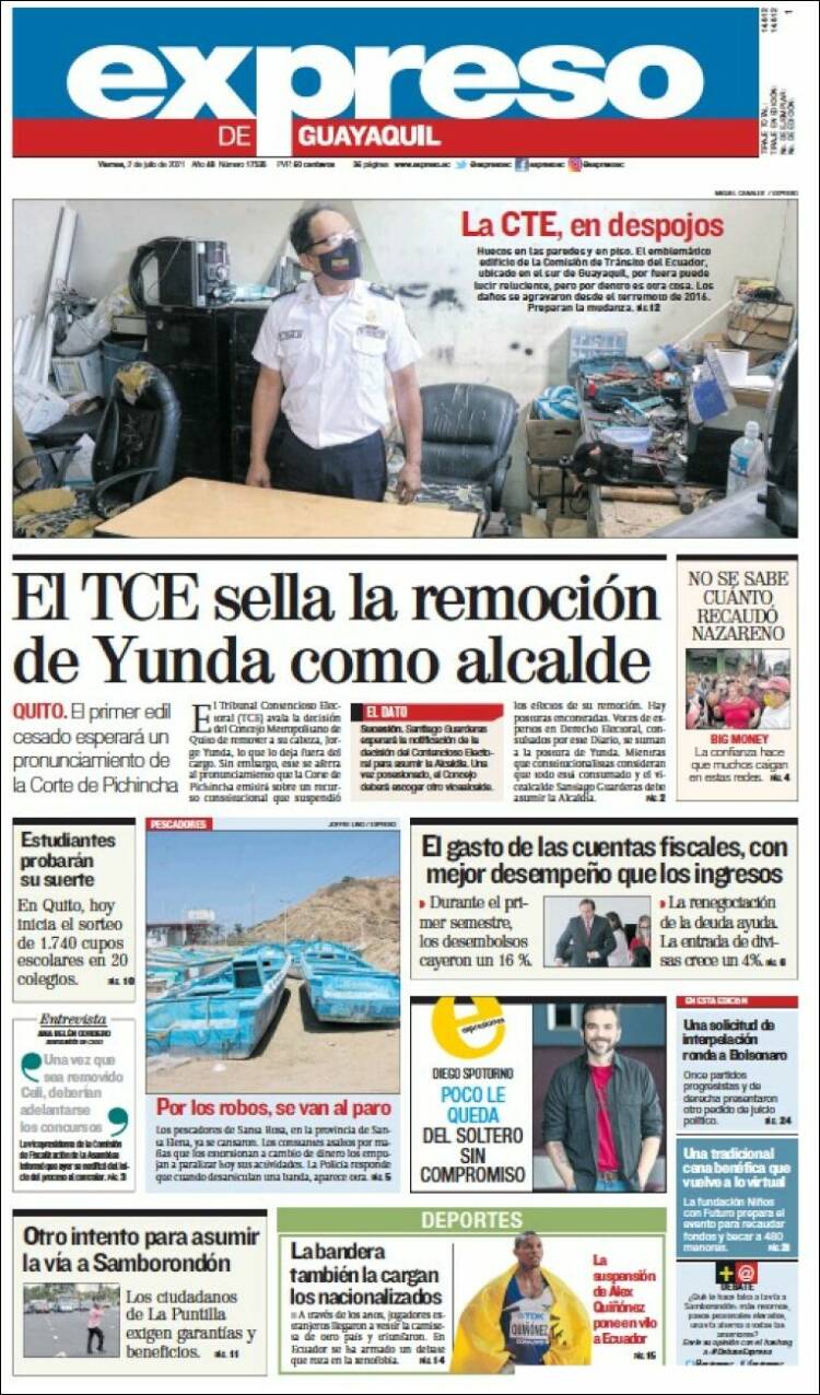 Portada de Expreso (Ecuador)