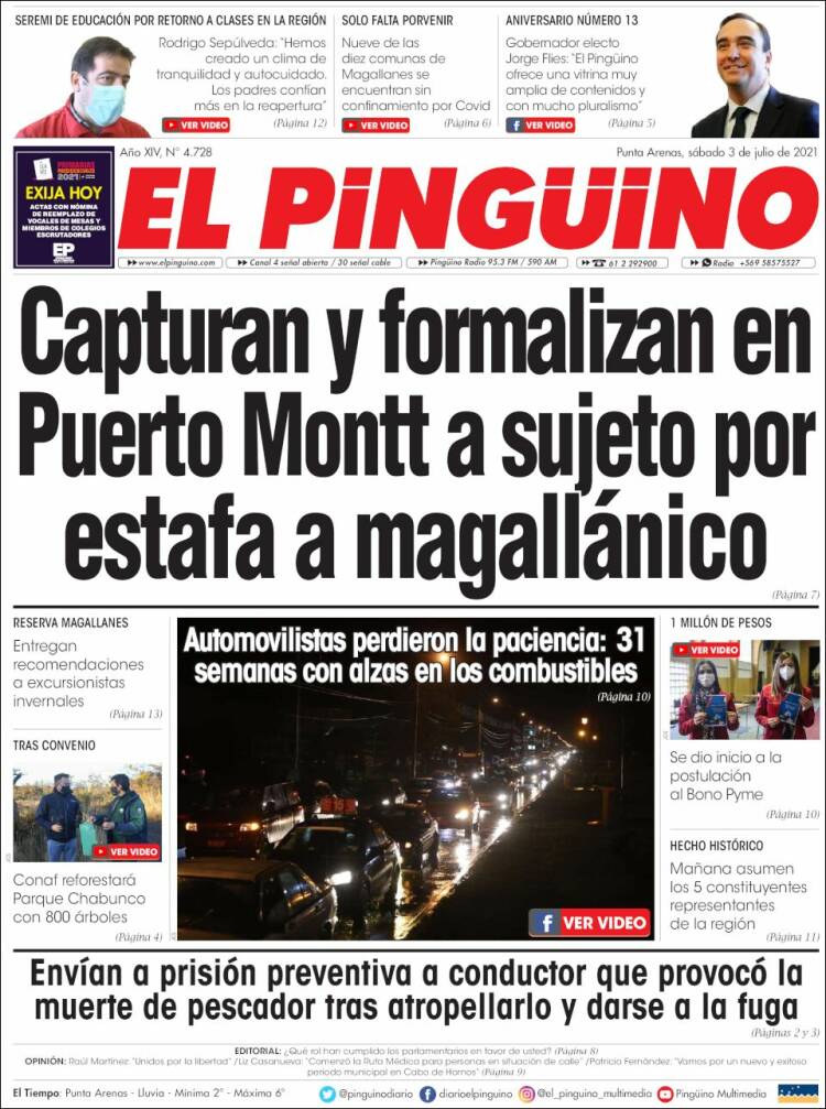 Portada de El Pingüino (Chile)