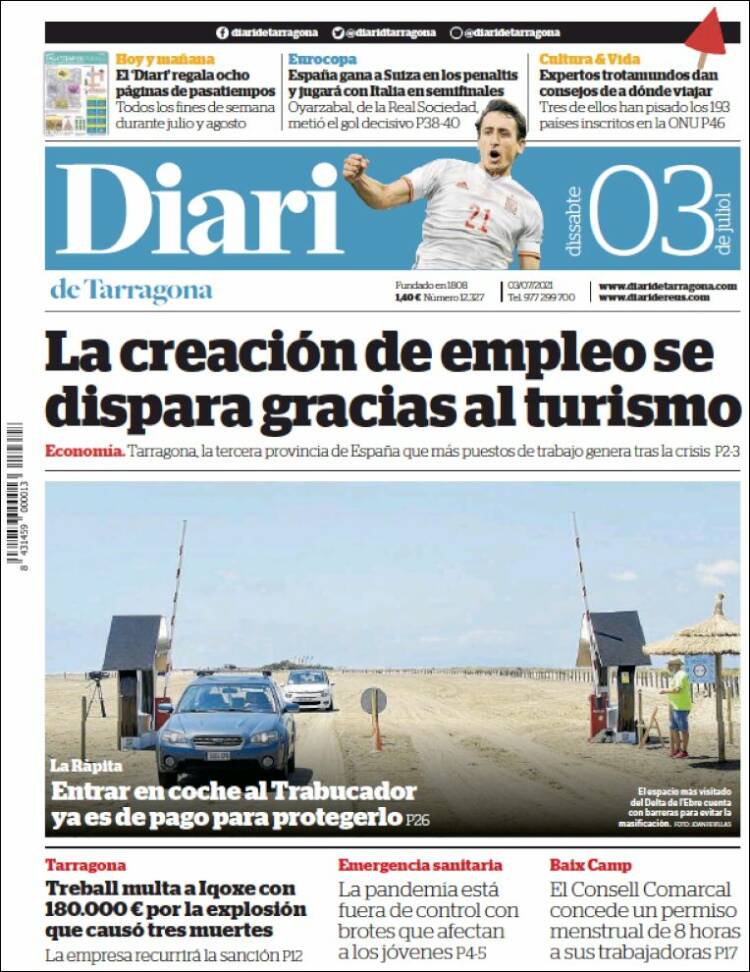 Portada de Diari de Tarragona (Espa&ntilde;a)