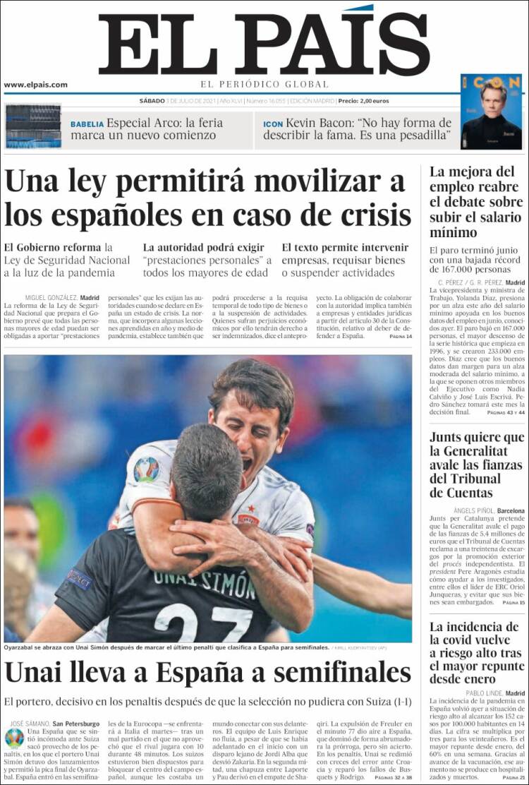 Portada de El País (Espa&ntilde;a)