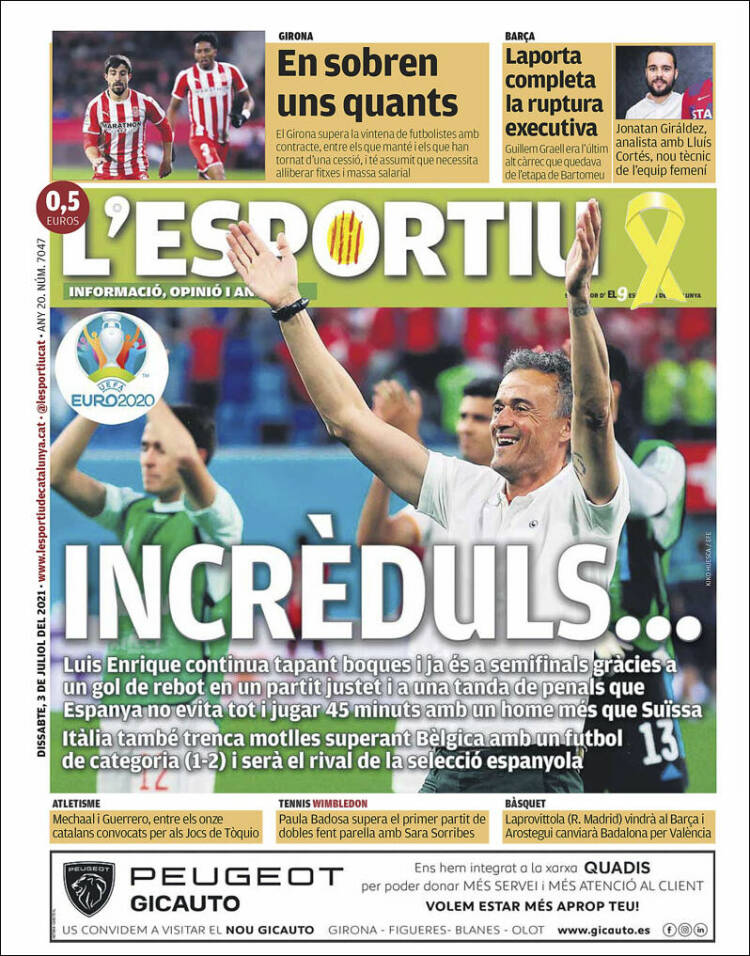 Portada de L'Esportiu : Girona (Espa&ntilde;a)