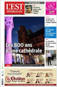 Portada de L'Est Republicain (Francia)