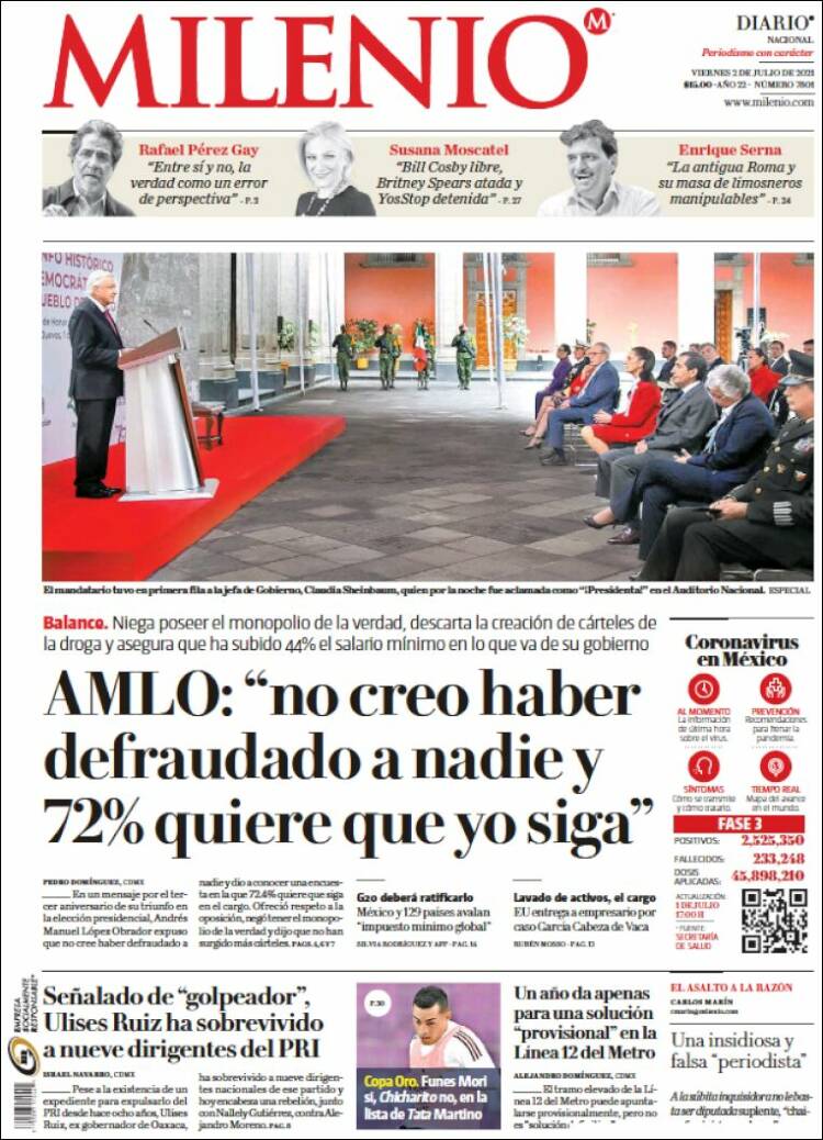 Portada de Milenio (México)