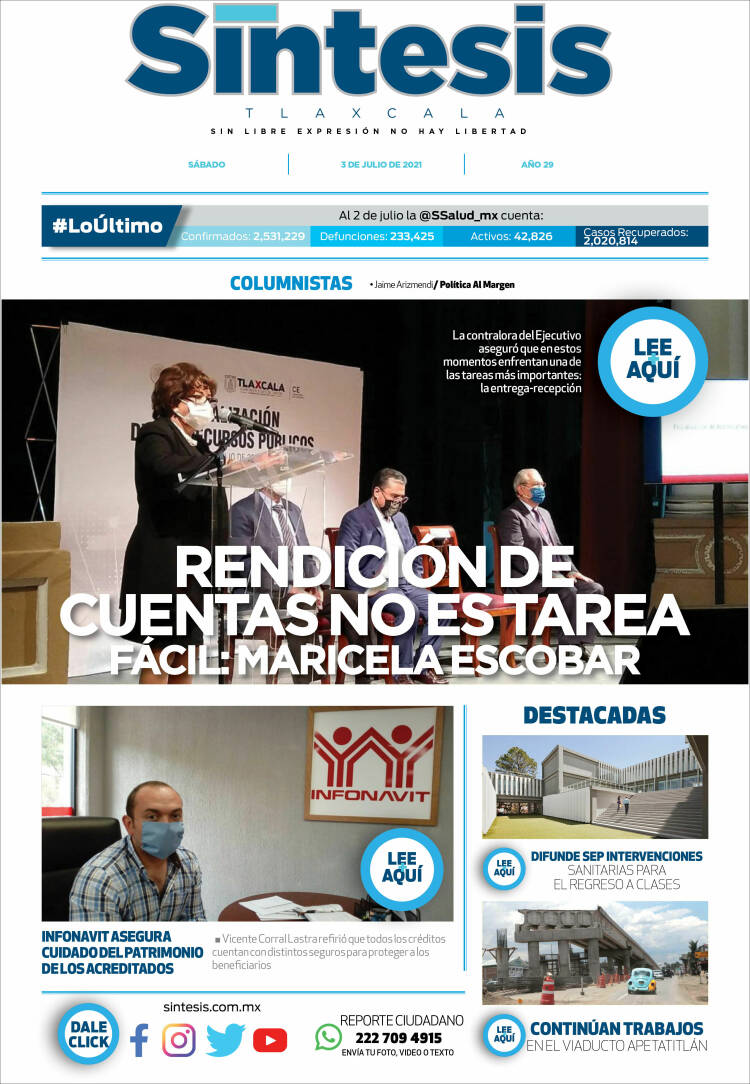 Portada de Síntesis de Tlaxcala (México)