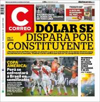 Portada de Diario Correo (Perú)