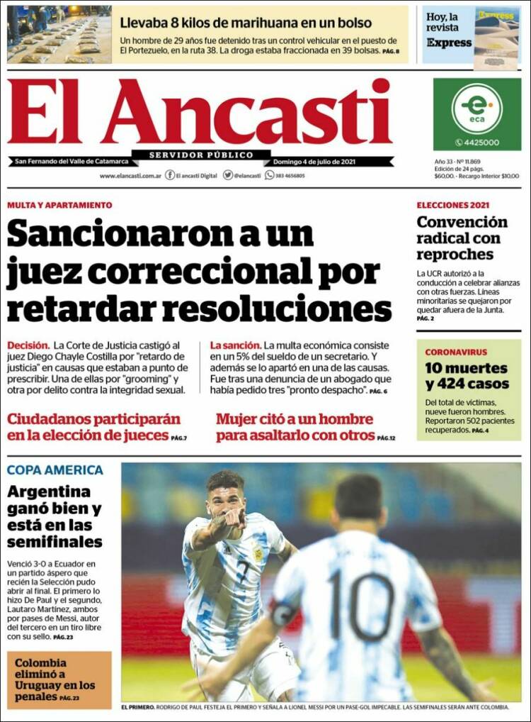 Portada de El Ancasti (Argentina)