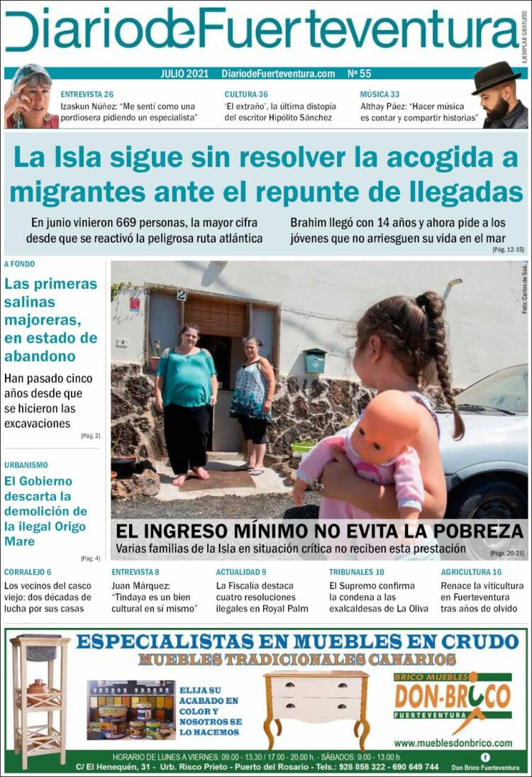 Portada de Diario de Fuerteventura (España)