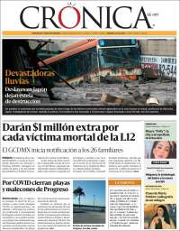 Portada de La Crónica de Hoy (M&eacute;xico)