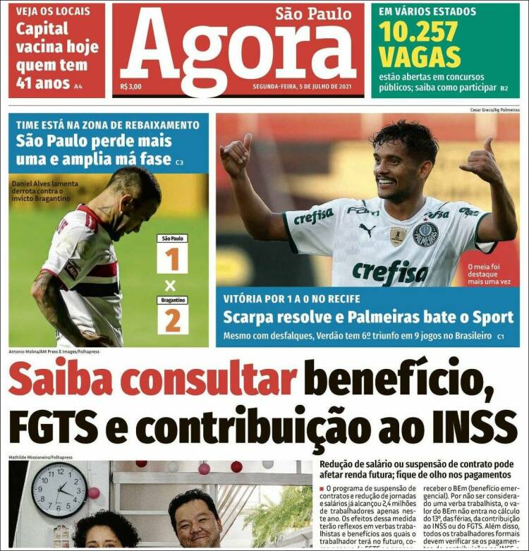 Portada de Jornal Agora (Brasil)