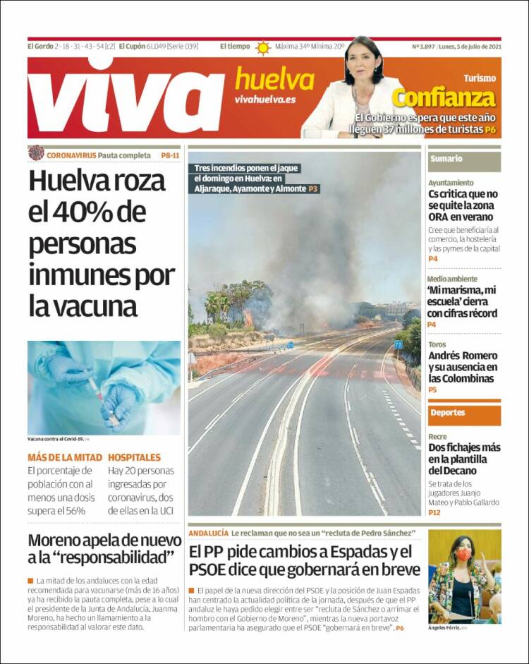 Portada de Viva Huelva (España)