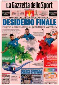 Portada de La Gazzetta dello Sport (Italia)