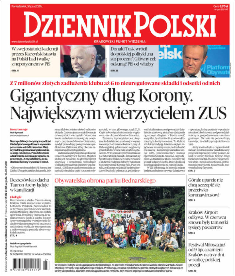 Portada de Dziennik (Polonia)