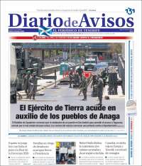 Portada de Diarios de Avisos (España)