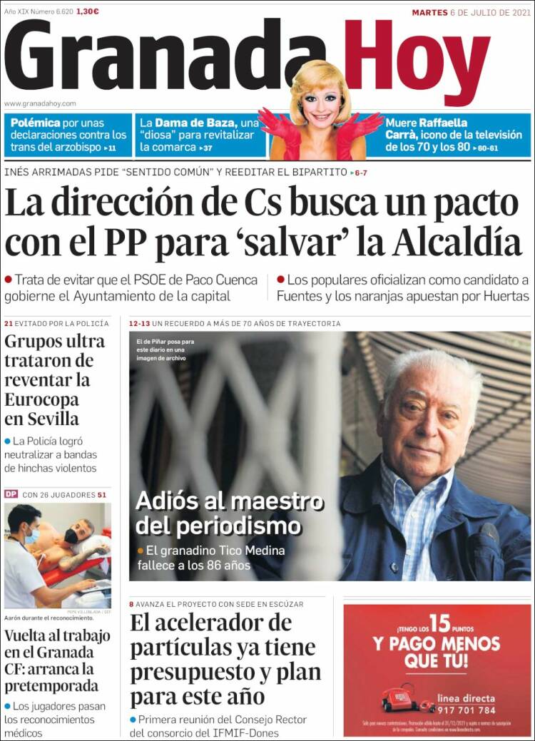 Portada de Granada Hoy (España)