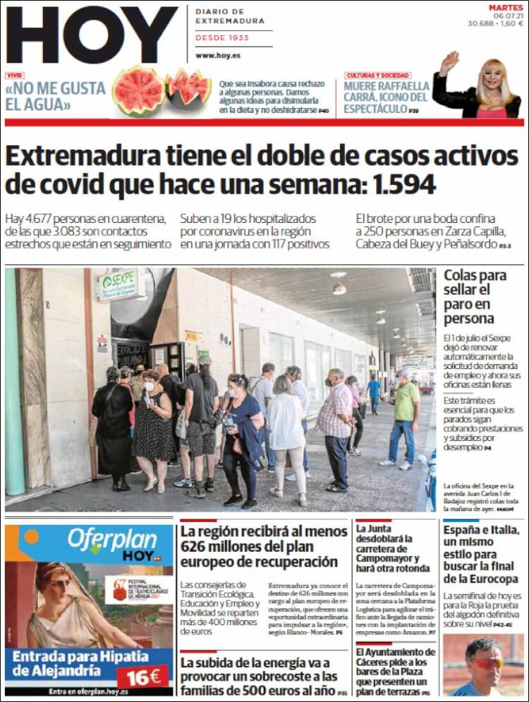 Portada de Hoy - Badajoz (España)