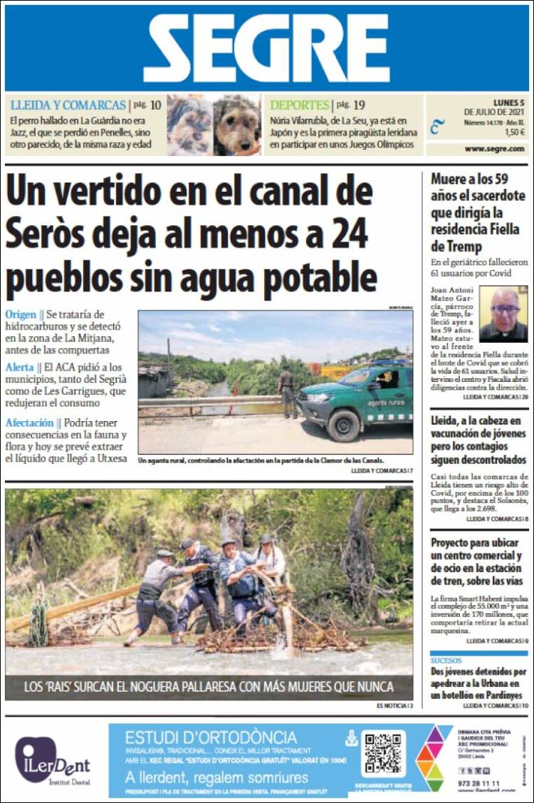 Portada de Segre  (España)
