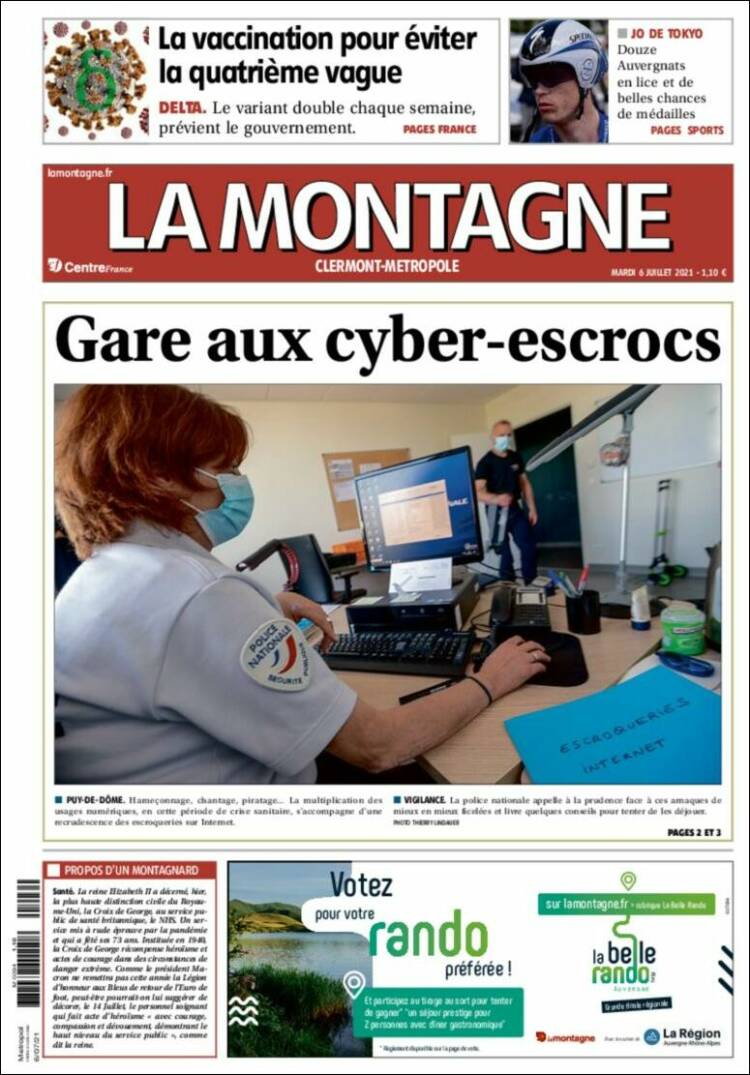 Portada de La Montagne (Francia)
