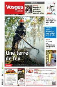 Portada de Vosges Matin (Francia)