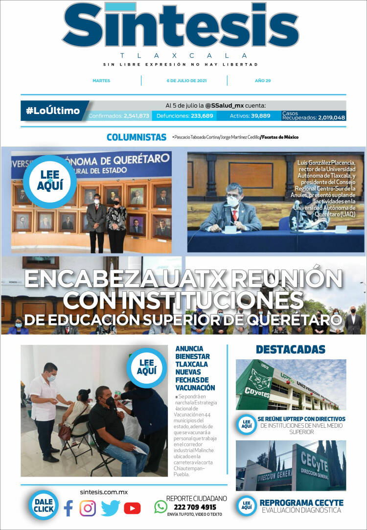 Portada de Síntesis de Tlaxcala (M&eacute;xico)