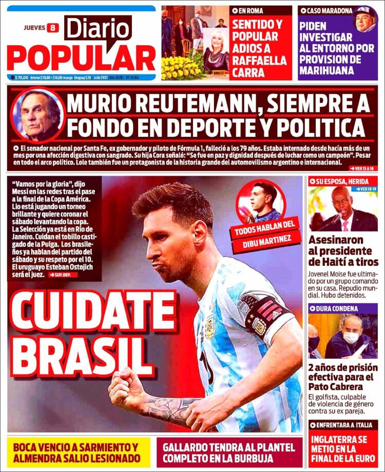 Portada de Diario Popular (Argentina)