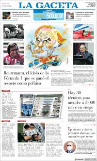 Portada de La Gaceta (Argentina)