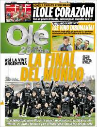 Portada de Olé (Argentina)