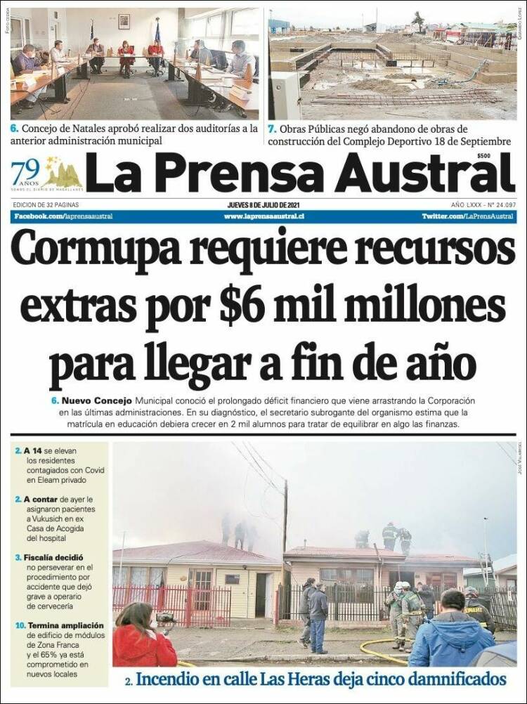 Portada de El Magallanes (Chile)