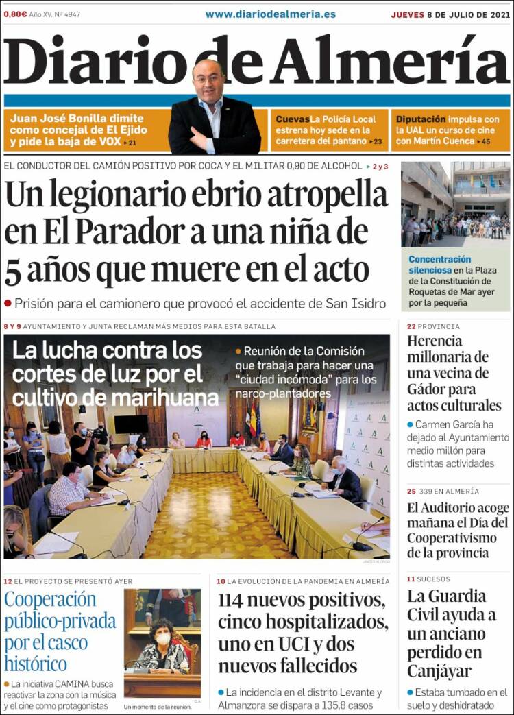 Portada de Diario de Almería (España)