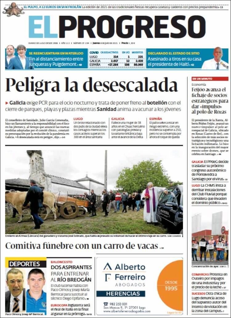 Portada de El Progreso (España)