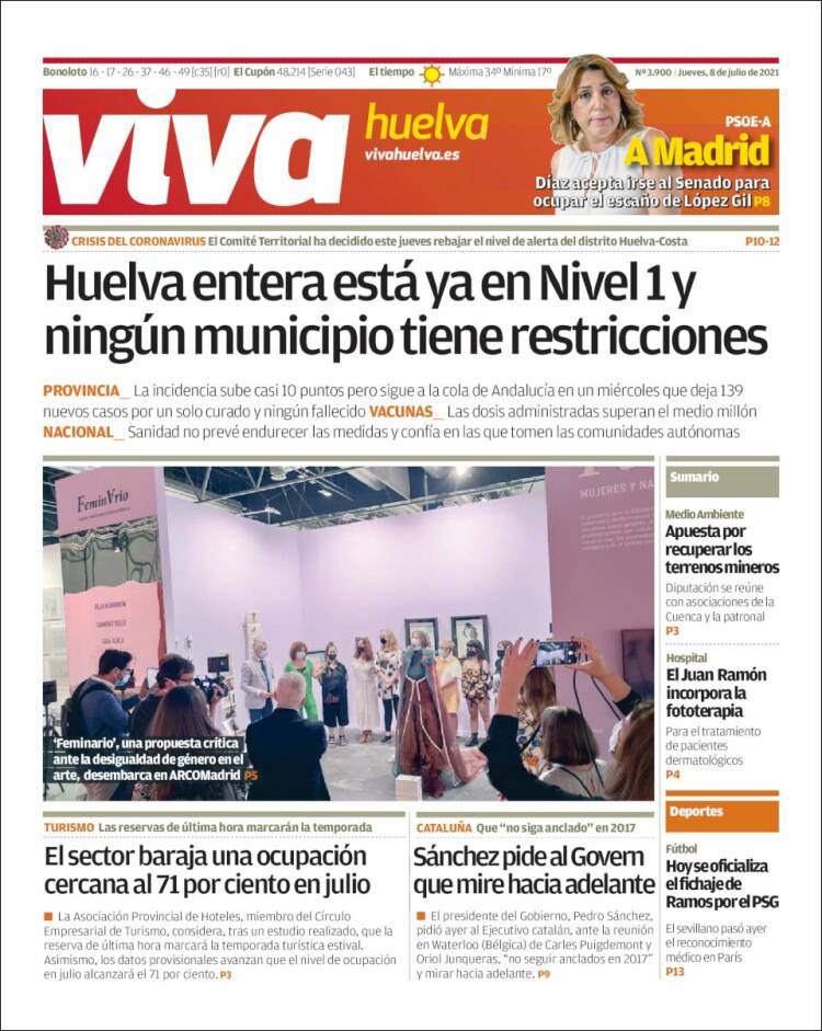 Portada de Viva Huelva (España)