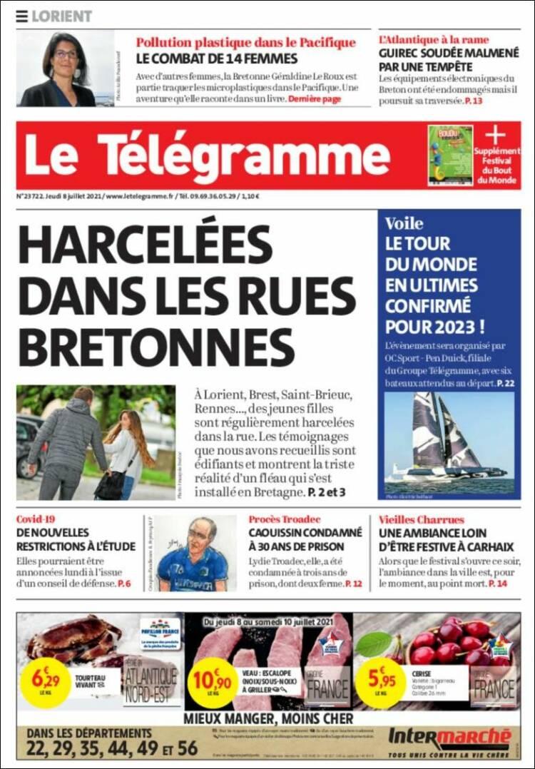 Portada de Télégramme (Francia)