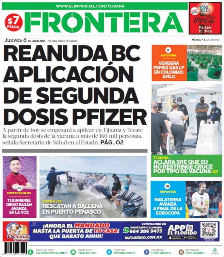 Portada de Frontera (México)