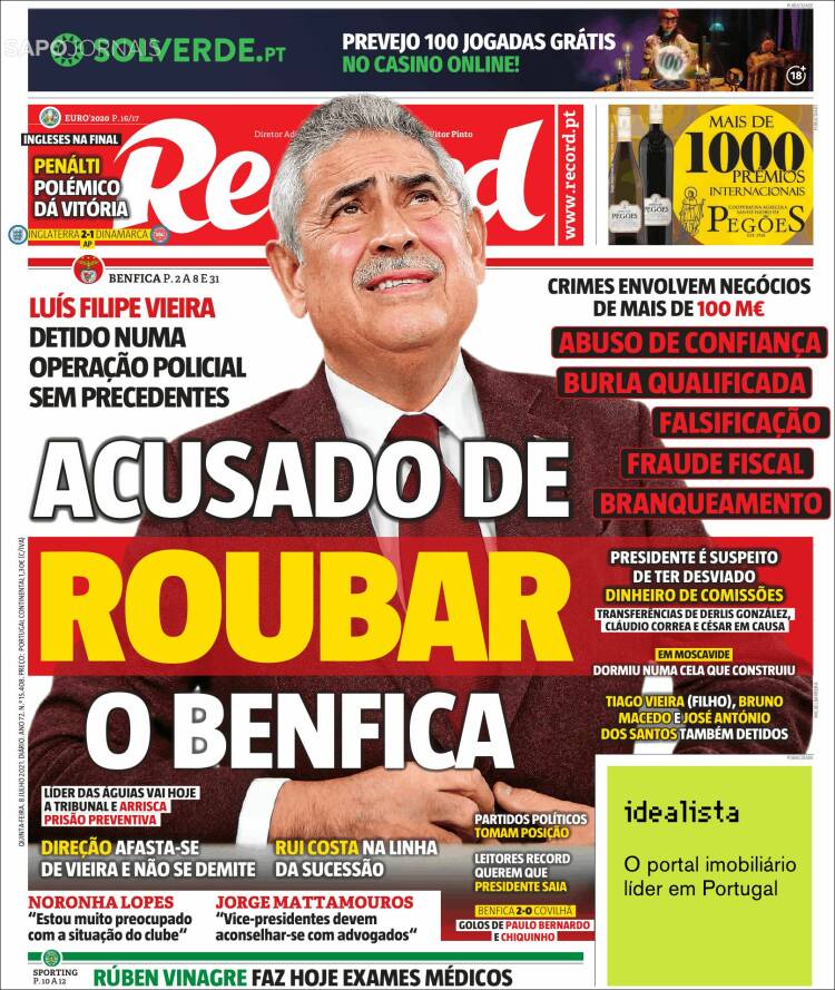 Portada de Record (Portugal)