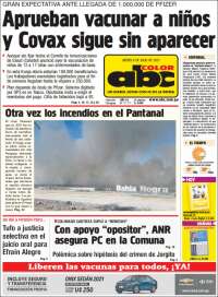 Portada de ABC Color (Paraguay)