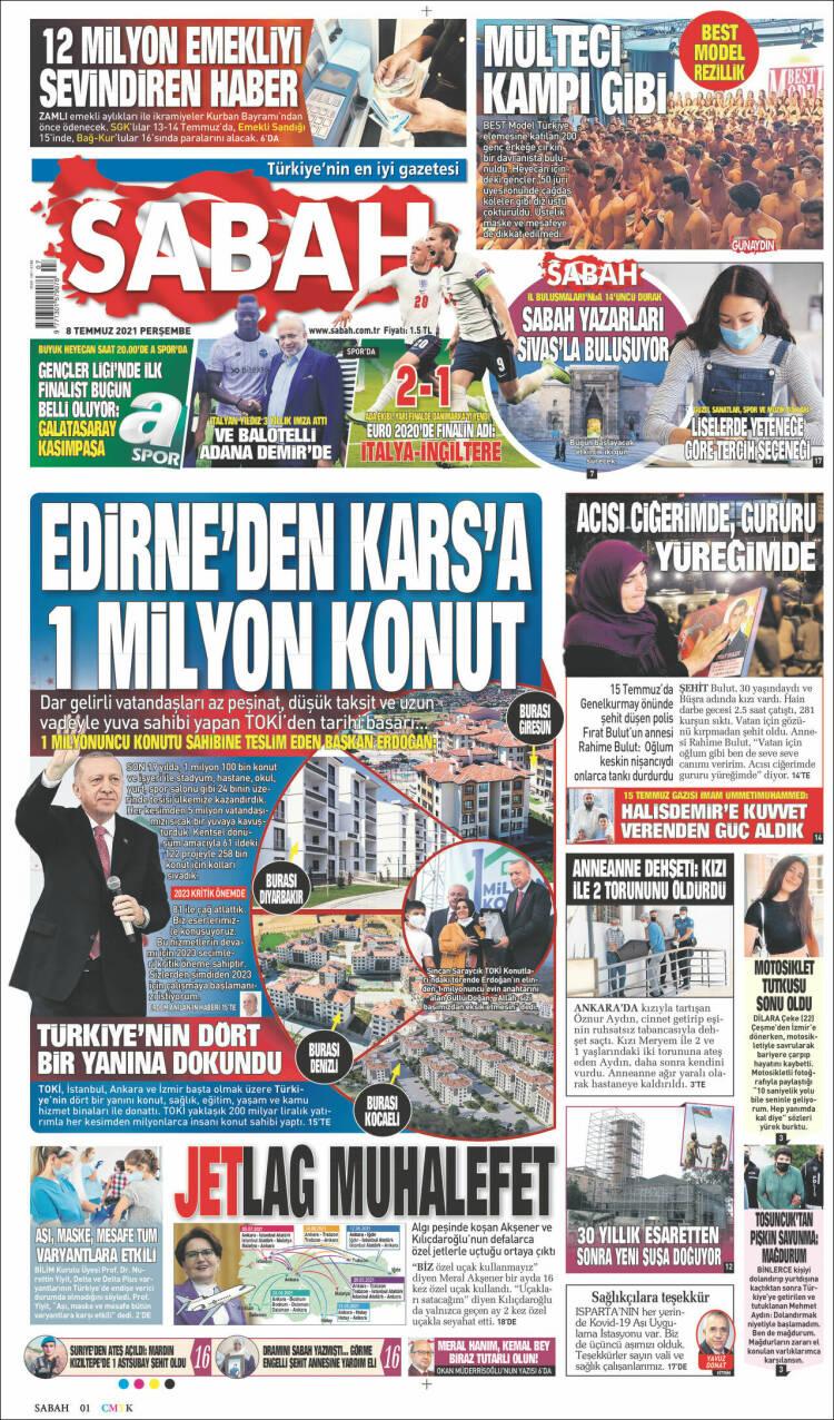 Portada de Sabah (Turqu&iacute;a)