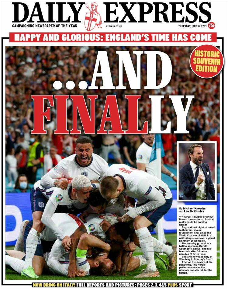 Portada de Daily Express (Reino Unido)