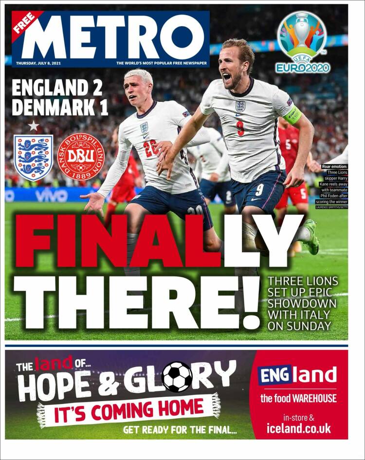 Portada de Metro (Reino Unido)