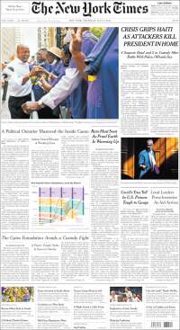 Portada de New York Times (USA)