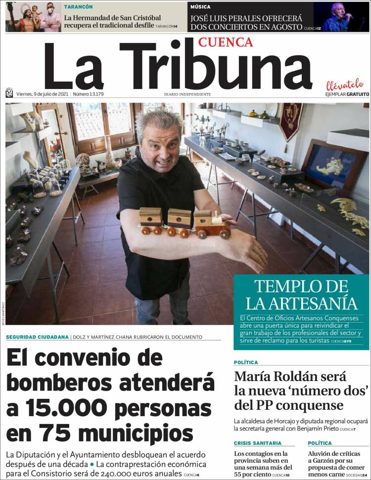Portada de La Tribuna de Cuenca (Espa&ntilde;a)