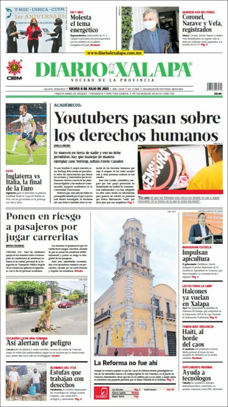 Portada de Diario de Xalapa (México)