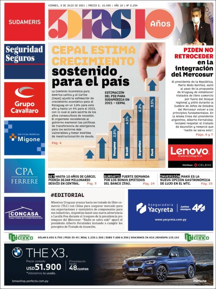 Portada de 5 Días (Paraguay)