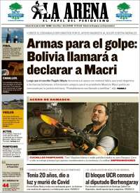 Portada de Diario La Arena (Argentina)