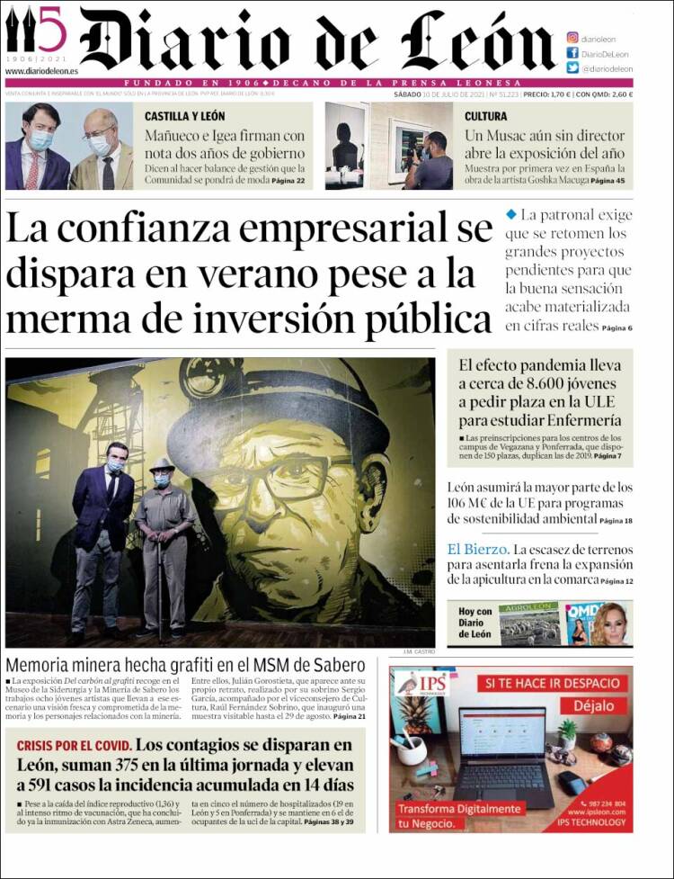 Portada de Diario de León (Spain)