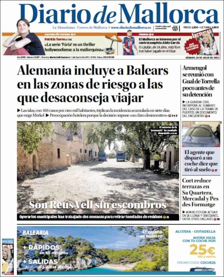 Portada de Diario de Mallorca (Spain)