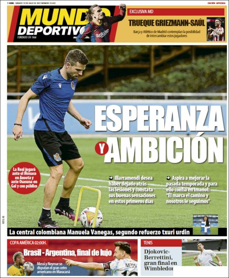 Portada de Mundo Deportivo Gipuzkoa (España)